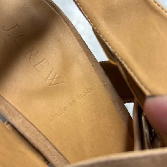 J. Crew Tan Suede Ankle Wrap Strap Sandal Size 10 NEW! - Picture 7 of 9